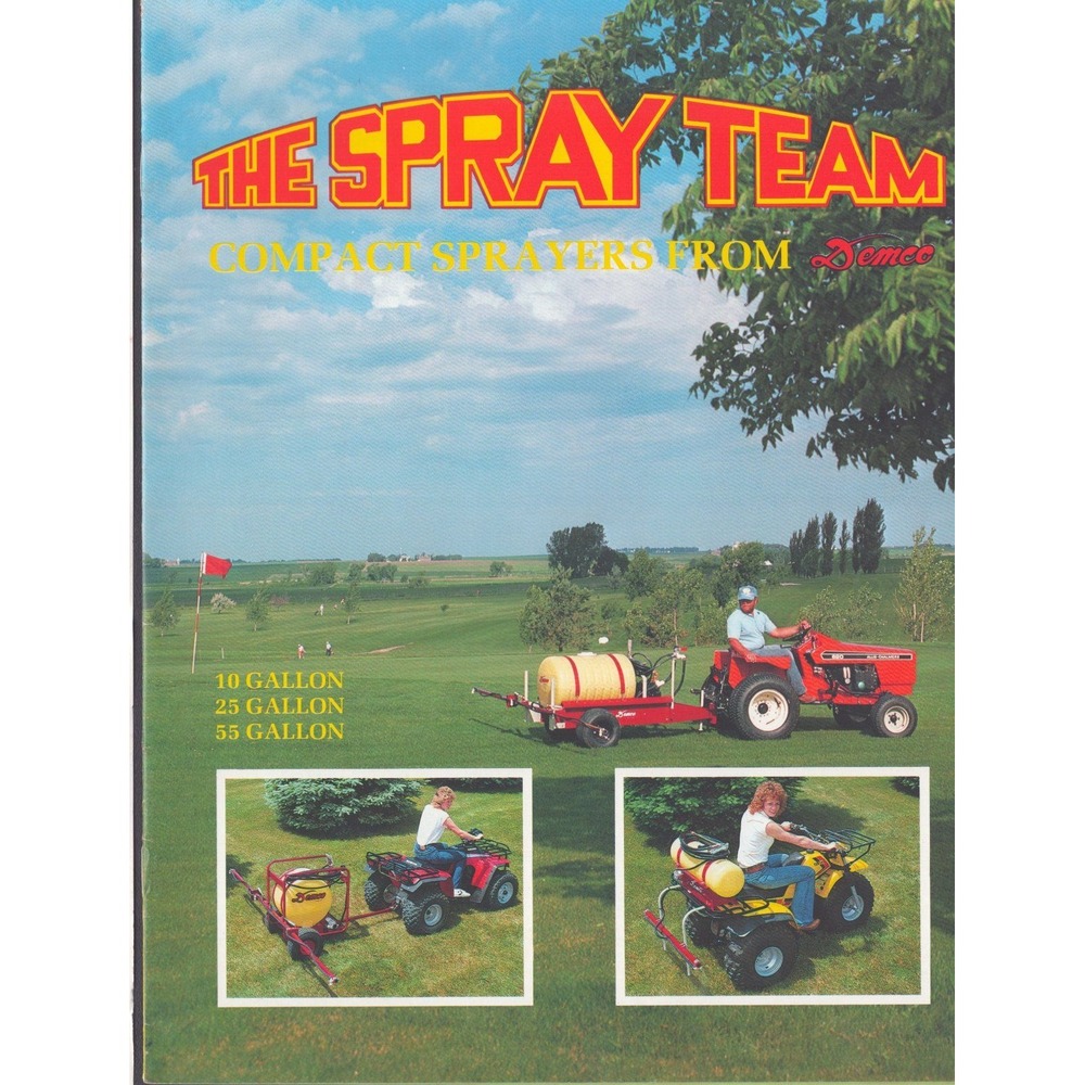 Vintage Demco The Spray Team Compact Sprayers Sales Brochure 10 25 55 Gallon